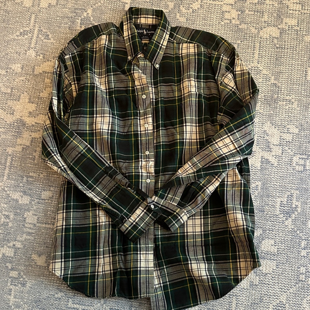 Ralph Lauren cotton plaid button down shirt